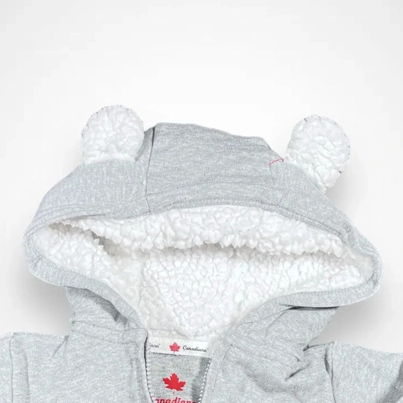 4/$20 Canadiana Light Gray Zip Up Hoodie - Picture 3 of 5